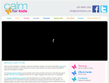 Tablet Screenshot of calmforkids.com